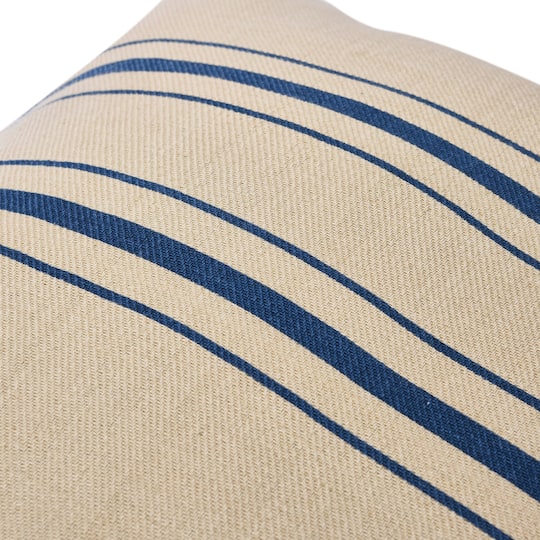 Hello Honey® Ivory Square Multistripe Woven Cotton Pillow Cover